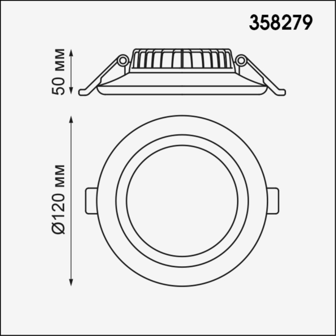 Встраиваемый светильник IP20 LED 4000K 12W 85-265V JOIA SPOT NT19 557 NOVOTECH 358279, схема товара Встраиваемый светильник IP20 LED 4000K 12W 85-265V JOIA SPOT NT19 557 NOVOTECH 358279, схема товара