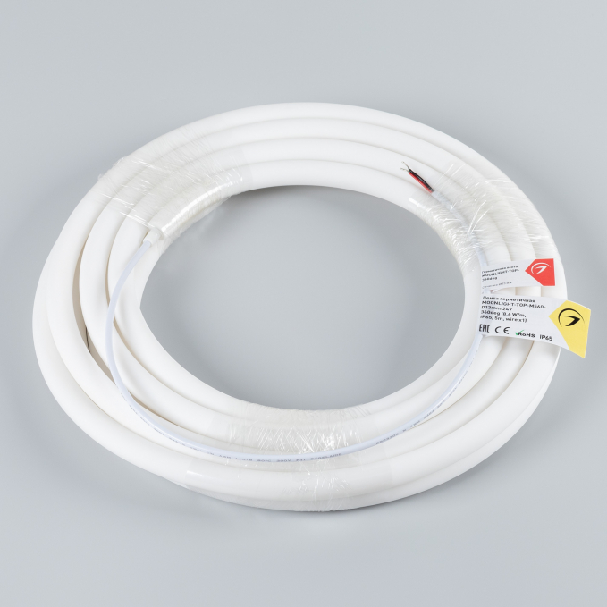 Светодиодная лента герметичная MOONLIGHT-TOP-M560-D13mm 24V Warm2700 360deg (8.6 W/m, IP65, 5m, wire x1), Arlight, 039552, изображение 2