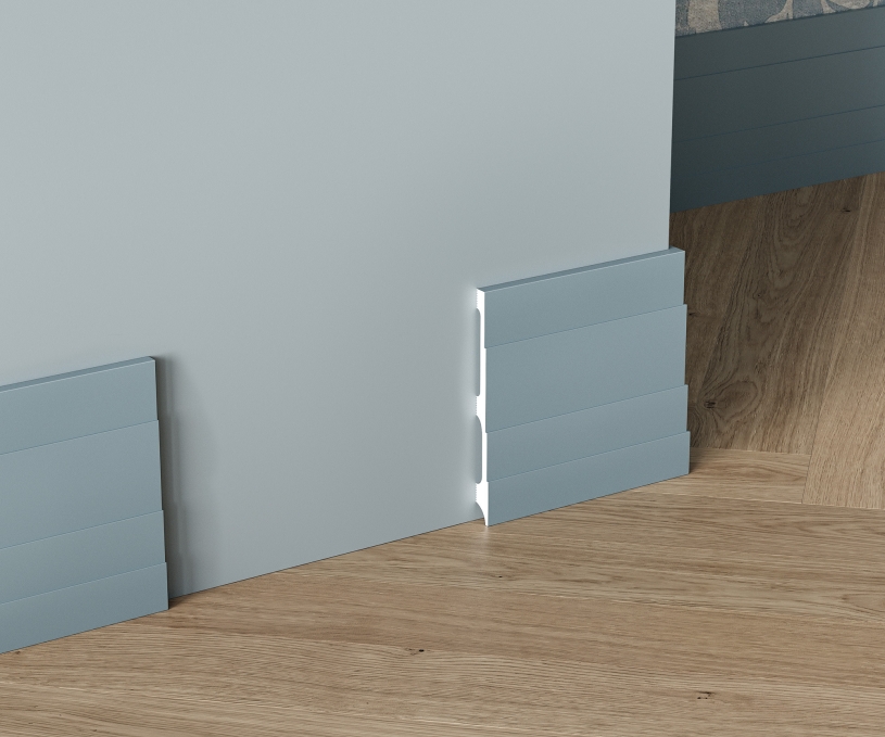 Плинтус Cosca Decor PX044, 185х16x2000 мм, Экополимер