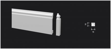 Комплектующий элемент Decor-Dizayn DD701/U6 для плинтуса - конверт в стену влево Комплектующий элемент Decor-Dizayn DD701/U6 для плинтуса - конверт в стену влево