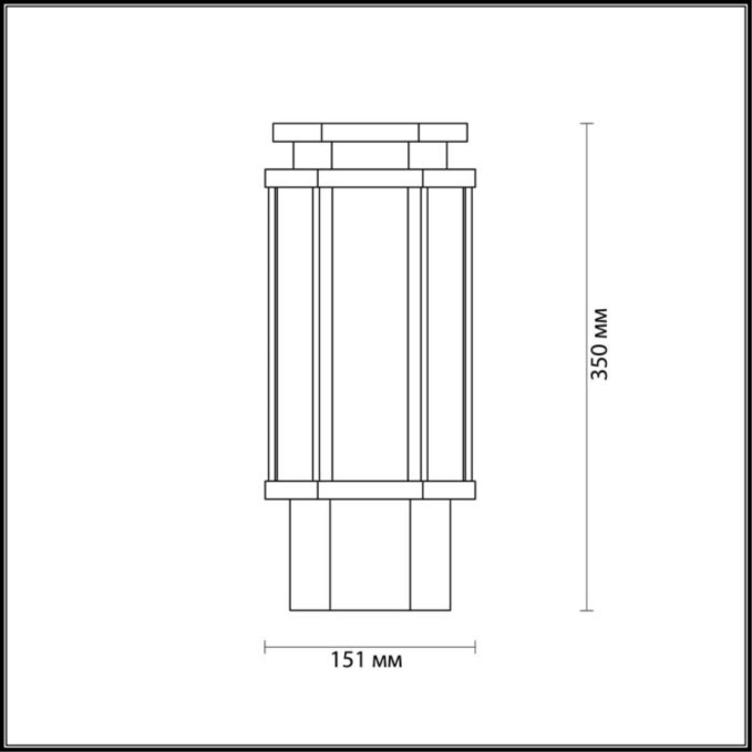 Уличный светильник на столб IP44 E27 100W 220V GINO NATURE ODL18 707 ODEON LIGHT 4048/1B, схема товара