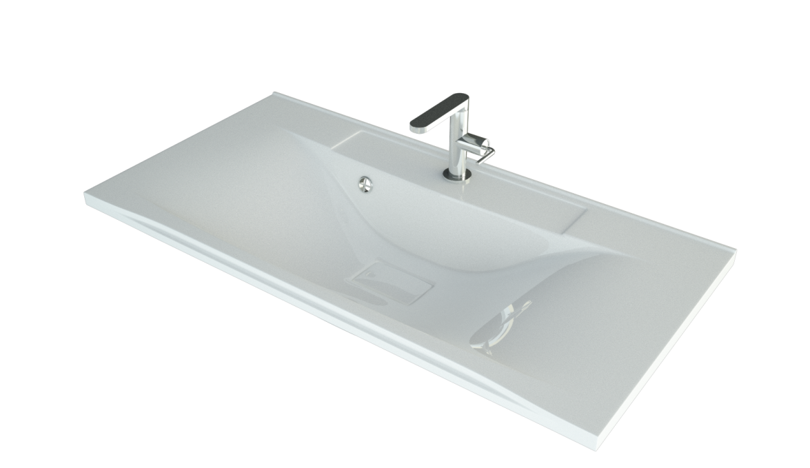 Мебельная раковина Madera Milen 4627173210133 100 см белая глянцевая Мебельная раковина Madera Milen 4627173210133 100 см белая глянцевая