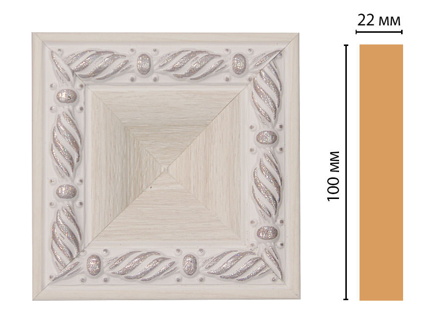 Вставка цветная Decomaster D207-14, 100x100x22 мм Вставка цветная Decomaster D207-14, 100x100x22 мм