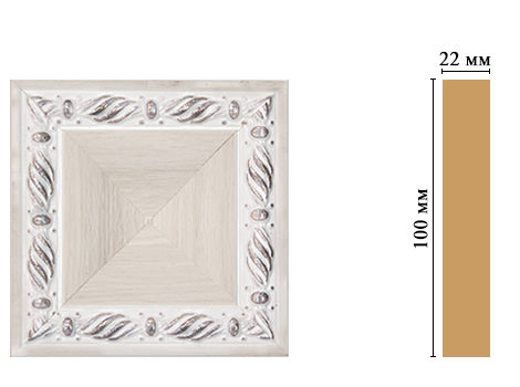 Вставка цветная Decomaster D207-14, 100x100x22 мм Вставка цветная Decomaster D207-14, 100x100x22 мм