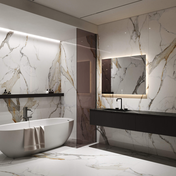 Керамогранит Artcer 1XL Calacatta Belisimo Poli 120x180 Керамогранит Artcer 1XL Calacatta Belisimo Poli 120x180