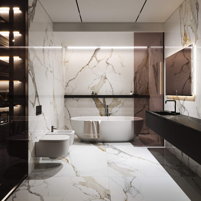 Керамогранит Artcer 1XL Calacatta Belisimo Poli 120x180 Керамогранит Artcer 1XL Calacatta Belisimo Poli 120x180