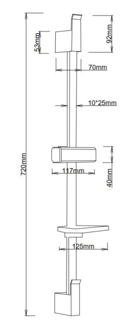 Душевая штанга Esko Samara SR720SMR хром с мыльницей Душевая штанга Esko Samara SR720SMR хром с мыльницей