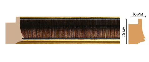 Багет Decomaster 564-278, 26x16x2900 мм Багет Decomaster 564-278, 26x16x2900 мм