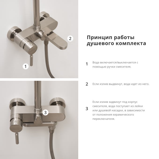 Душевая система WasserKRAFT A14201 Душевая система WasserKRAFT A14201