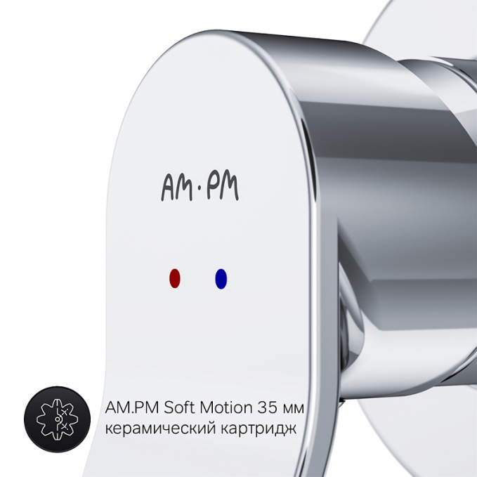 Смеситель для душа AM.PM X-Joy F85A65000 хром встраиваемый Смеситель для душа AM.PM X-Joy F85A65000 хром встраиваемый