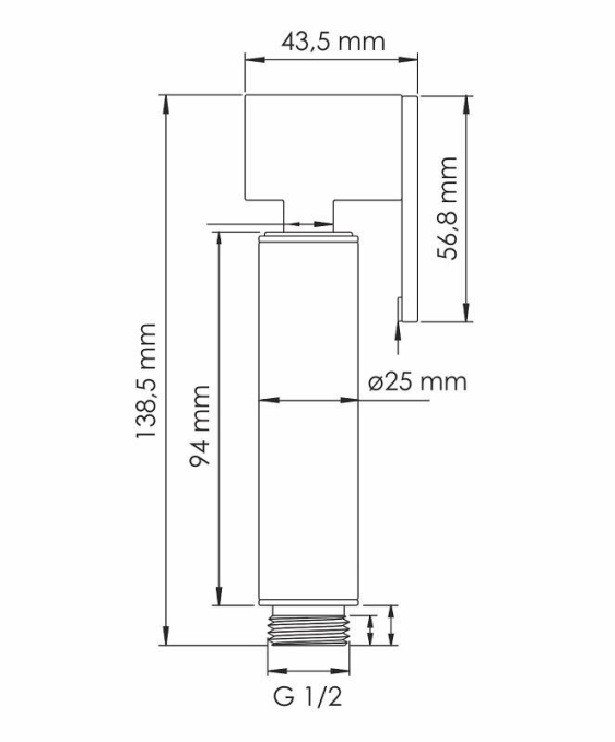 Гигиенический душ WasserKRAFT A7751.290.361.335 Гигиенический душ WasserKRAFT A7751.290.361.335