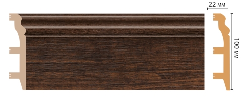 Плинтус напольный Decomaster D232-966ДМ, 100x22x2400 мм