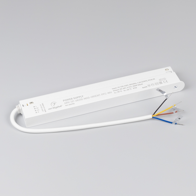 Блок питания ARV-SP-48250-MAG-ORIENT-PFC-WH (48V, 5.21A, 250W), Arlight, 036702, изображение 3 Блок питания ARV-SP-48250-MAG-ORIENT-PFC-WH (48V, 5.21A, 250W), Arlight, 036702, изображение 3