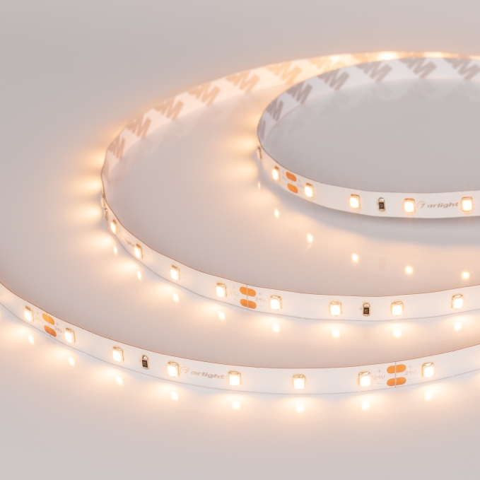 Светодиодная лента RT 2-5000 24V SUN Warm2700 (2835, 60 LED/m, LUX), Arlight, 024970, изображение 2 Светодиодная лента RT 2-5000 24V SUN Warm2700 (2835, 60 LED/m, LUX), Arlight, 024970, изображение 2