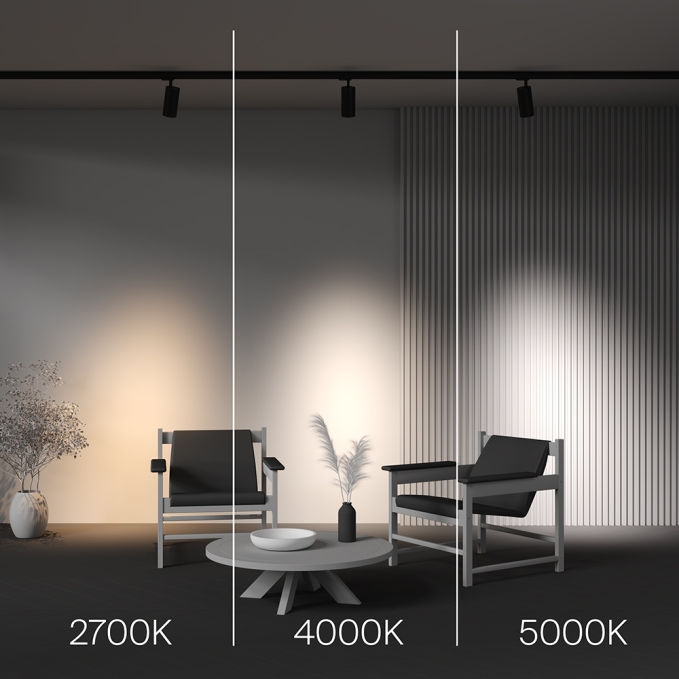 Трековый светильник Фокус / Focus Led Trinity 2700-5000K 40Вт 36°, TR197-3-40WCCT-M-B, изображение 6 Трековый светильник Фокус / Focus Led Trinity 2700-5000K 40Вт 36°, TR197-3-40WCCT-M-B, изображение 6