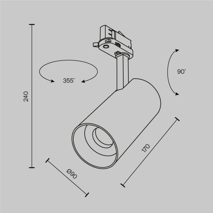 Трековый светильник Базис / Basis Unity 4000K 24Вт 110°, TR000-1-24W4K-B_1, изображение 10 Трековый светильник Базис / Basis Unity 4000K 24Вт 110°, TR000-1-24W4K-B_1, изображение 10