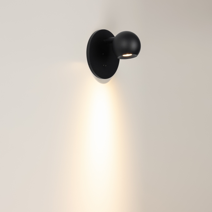 Светильник SP-OTTORI-WALL-CHARGE-6W Warm3000 (BK, 30 deg, 230V, USB-C), Arlight, 058480