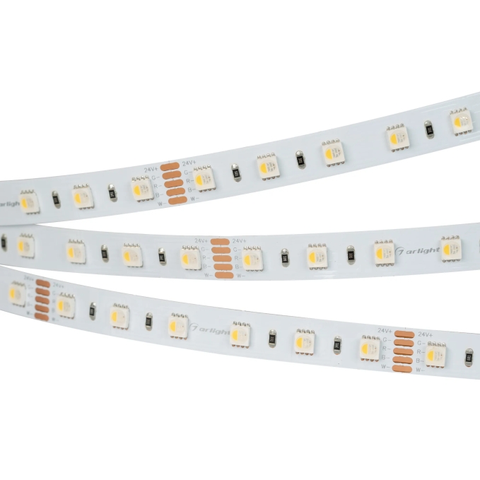 Светодиодная лента RT-B60-12mm 24V RGBW-White-4-in-1 (19.2 W/m, IP20, 5060, 5m), Arlight, 019096(2), изображение 2 Светодиодная лента RT-B60-12mm 24V RGBW-White-4-in-1 (19.2 W/m, IP20, 5060, 5m), Arlight, 019096(2), изображение 2