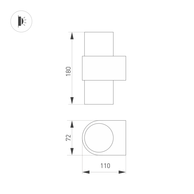 Светильник SP-SPICY-WALL-TWIN-S180x72-2x6W Warm3000 (BK, 40 deg), Arlight, 033734, изображение 6 Светильник SP-SPICY-WALL-TWIN-S180x72-2x6W Warm3000 (BK, 40 deg), Arlight, 033734, изображение 6