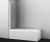 Стеклянная шторка WasserKRAFT Leine 35P01-80WHITE Fixed