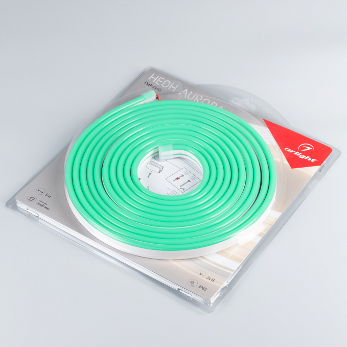 Светодиодная лента герметичная AURORA-PS-A120-16x8mm 24V Green (10 W/m, IP65, 2835, 5m), Arlight, 036692, изображение 3 Светодиодная лента герметичная AURORA-PS-A120-16x8mm 24V Green (10 W/m, IP65, 2835, 5m), Arlight, 036692, изображение 3