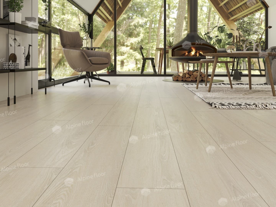 Кварцвиниловая плитка Alpine Floor Easy Line Дуб Снежный, ECO 3-14 Кварцвиниловая плитка Alpine Floor Easy Line Дуб Снежный, ECO 3-14