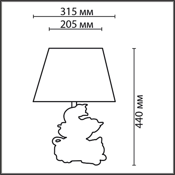 Настольная лампа E27 1*60W 220V CATTY MODERNI LN26 514 LUMION 8128/1T, схема товара Настольная лампа E27 1*60W 220V CATTY MODERNI LN26 514 LUMION 8128/1T, схема товара