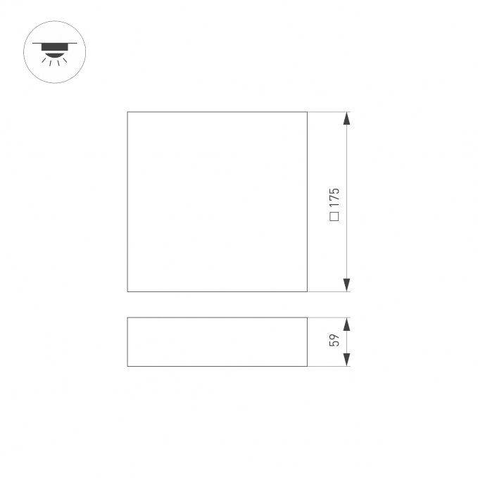 Светильник IM-QUADRO-EMERGENCY-3H-S175x175-19W Day4000 (WH, 120 deg, 230V), Arlight, 040925, изображение 4 Светильник IM-QUADRO-EMERGENCY-3H-S175x175-19W Day4000 (WH, 120 deg, 230V), Arlight, 040925, изображение 4
