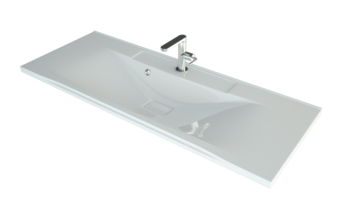 Мебельная раковина Madera Milen 4627173210478 120 см белая глянцевая Мебельная раковина Madera Milen 4627173210478 120 см белая глянцевая