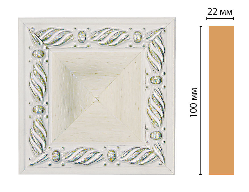 Вставка цветная Decomaster D207-15, 100x100x22 мм Вставка цветная Decomaster D207-15, 100x100x22 мм