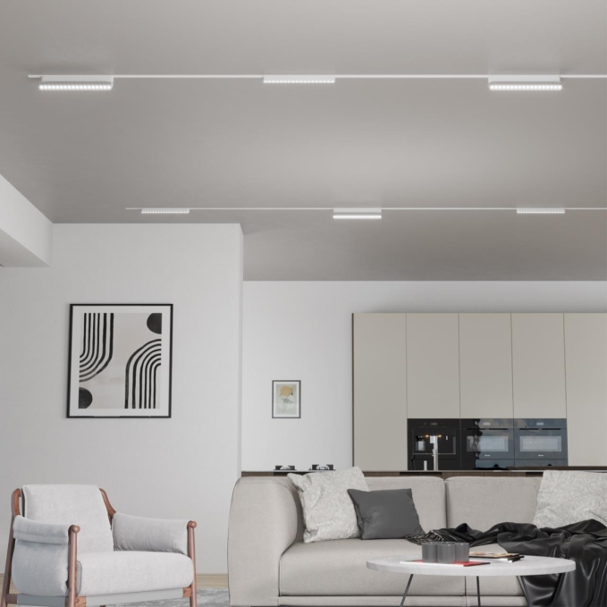 Трековый светильник для низковольтного шинопровода IP20 LED 18W 48V 1710Лм 3000К SMAL SHINO NT23 185 NOVOTECH 359245, фото в интерьере 1