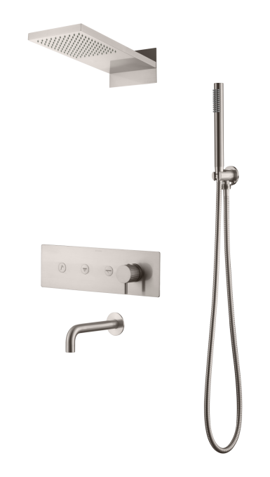 Душевой комплект со смесителем Boheme Fusion 130-2-NB никель Душевой комплект со смесителем Boheme Fusion 130-2-NB никель