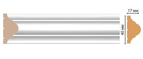 Молдинг Decomaster D002-114, 40x17x2400 мм