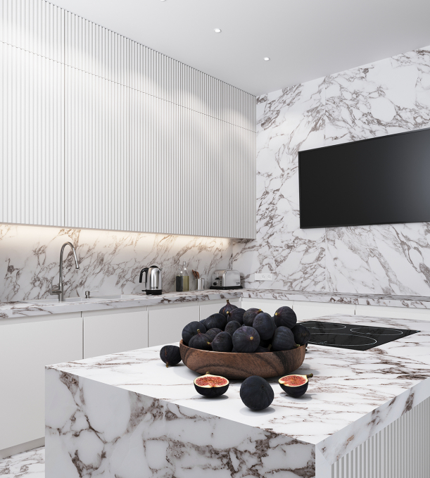 Керамический слэб StaroSlabs Soft Satin Arabescato Oscuro Soft Satin 120x280 Керамический слэб StaroSlabs Soft Satin Arabescato Oscuro Soft Satin 120x280