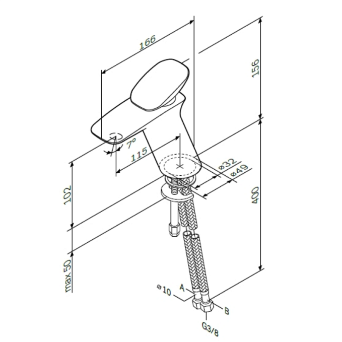 Смеситель для раковины (умывальника) AM.PM Spirit 2.0 F70A02100 хром Смеситель для раковины (умывальника) AM.PM Spirit 2.0 F70A02100 хром