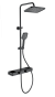 Душевая стойка со смесителем Wonzon & Woghand Shelf WW-B3552-MB черная матовая с термостатом