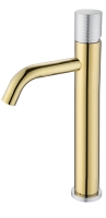 Смеситель для раковины Boheme Stick 122-GCR.2 глянцевое золото
