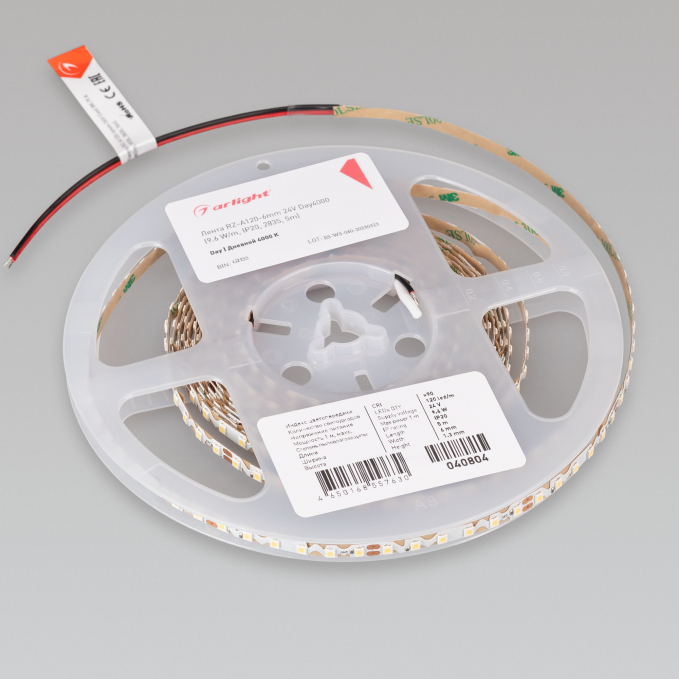 Светодиодная лента RZ-A120-6mm 24V Day4000 (9.6 W/m, IP20, 2835, 5m), Arlight, 040804, изображение 4 Светодиодная лента RZ-A120-6mm 24V Day4000 (9.6 W/m, IP20, 2835, 5m), Arlight, 040804, изображение 4