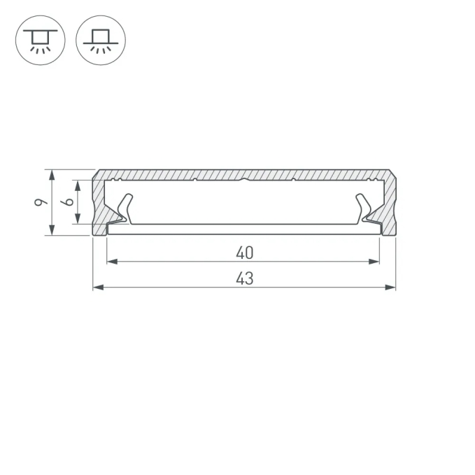 Профиль ALM-FLAT-S-2020 ANOD, Arlight, 026713(1), изображение 3 Профиль ALM-FLAT-S-2020 ANOD, Arlight, 026713(1), изображение 3