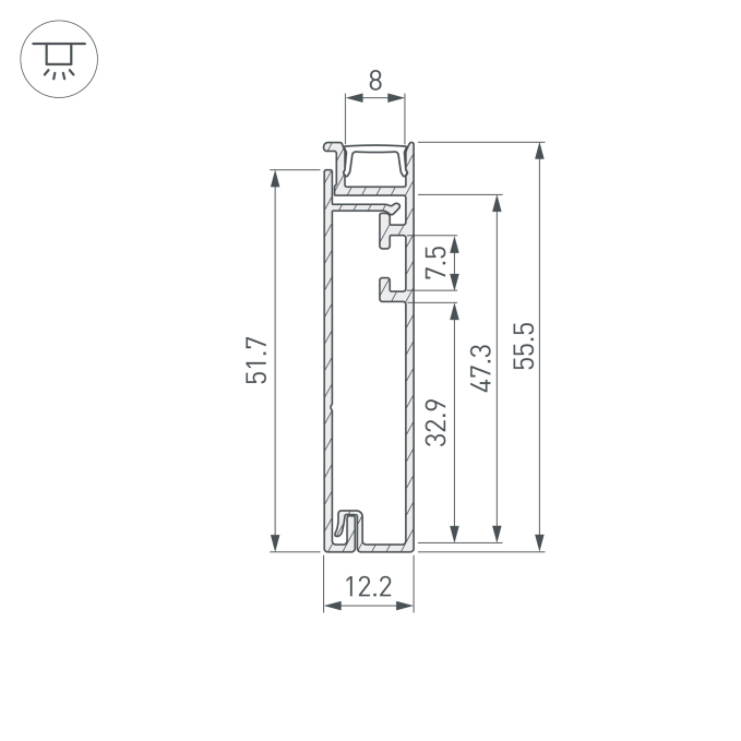 Профиль PLINTUS-H55-2000 BLACK, Arlight, 045442, изображение 5 Профиль PLINTUS-H55-2000 BLACK, Arlight, 045442, изображение 5