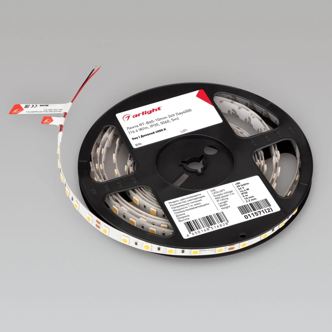 Светодиодная лента RT-B60-10mm 24V Day4000 (14.4 W/m, IP20, 5m), Arlight, 011571(3), изображение 4