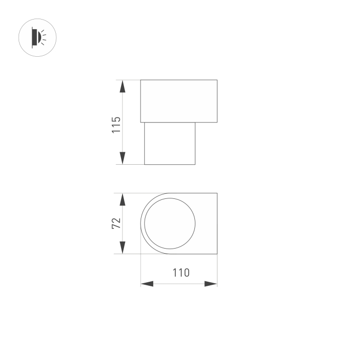Светильник SP-SPICY-WALL-S115x72-6W Day4000 (WH, 40 deg), Arlight, 033848, изображение 2 Светильник SP-SPICY-WALL-S115x72-6W Day4000 (WH, 40 deg), Arlight, 033848, изображение 2