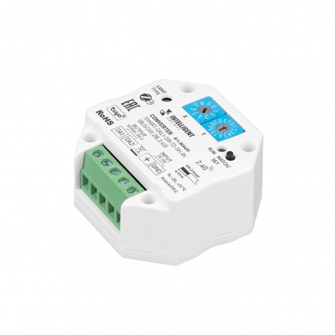 INTELLIGENT ARLIGHT Конвертер SMART-DALI-301-72-SH-IN (BUS/24V, ZB, 2.4G), Arlight, 046469, изображение 1 INTELLIGENT ARLIGHT Конвертер SMART-DALI-301-72-SH-IN (BUS/24V, ZB, 2.4G), Arlight, 046469, изображение 1