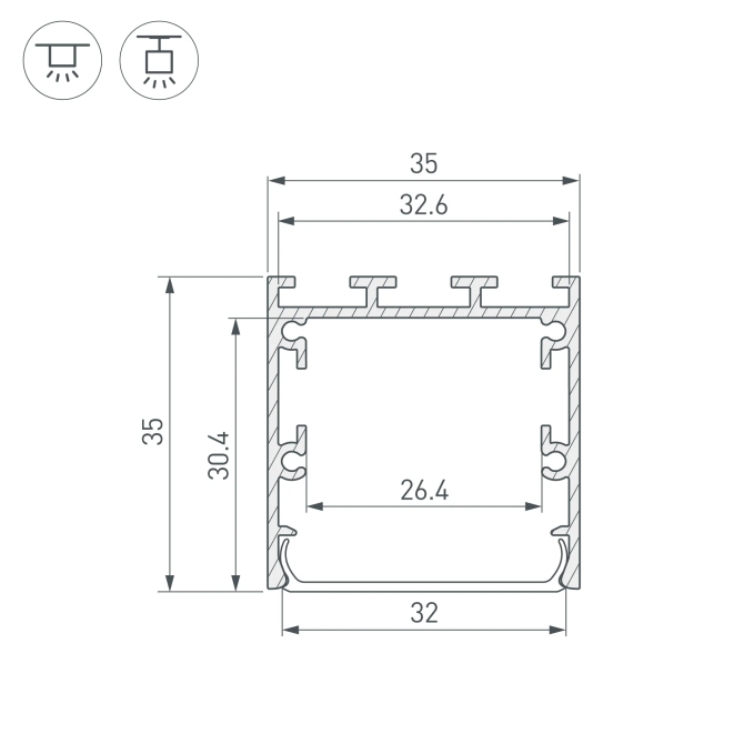Профиль LINE-M-3535-2500 BLACK, Arlight, 053424, изображение 3 Профиль LINE-M-3535-2500 BLACK, Arlight, 053424, изображение 3