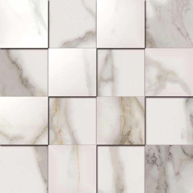 Мозаика Italon Charme Evo Calacatta Mosaico 3D 30x30, 620110000052 Мозаика Italon Charme Evo Calacatta Mosaico 3D 30x30, 620110000052