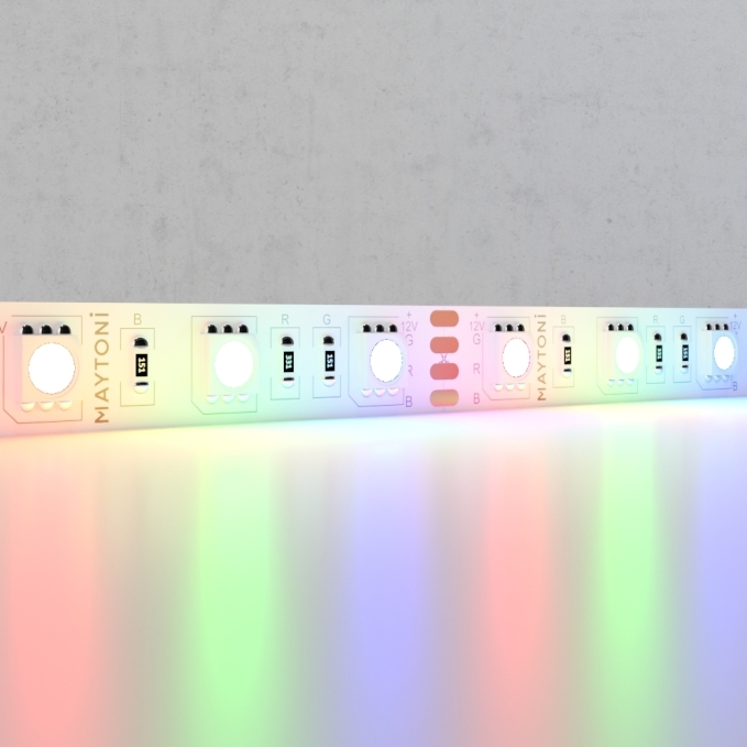 Светодиодная лента 12В 5050 14,4Вт/м Цветная (RGB) 5м IP20, 10134, изображение 1