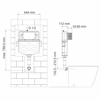 Встраиваемый смывной бачок WasserKRAFT Aller 10TLT.031.ME.GR02 Встраиваемый смывной бачок WasserKRAFT Aller 10TLT.031.ME.GR02