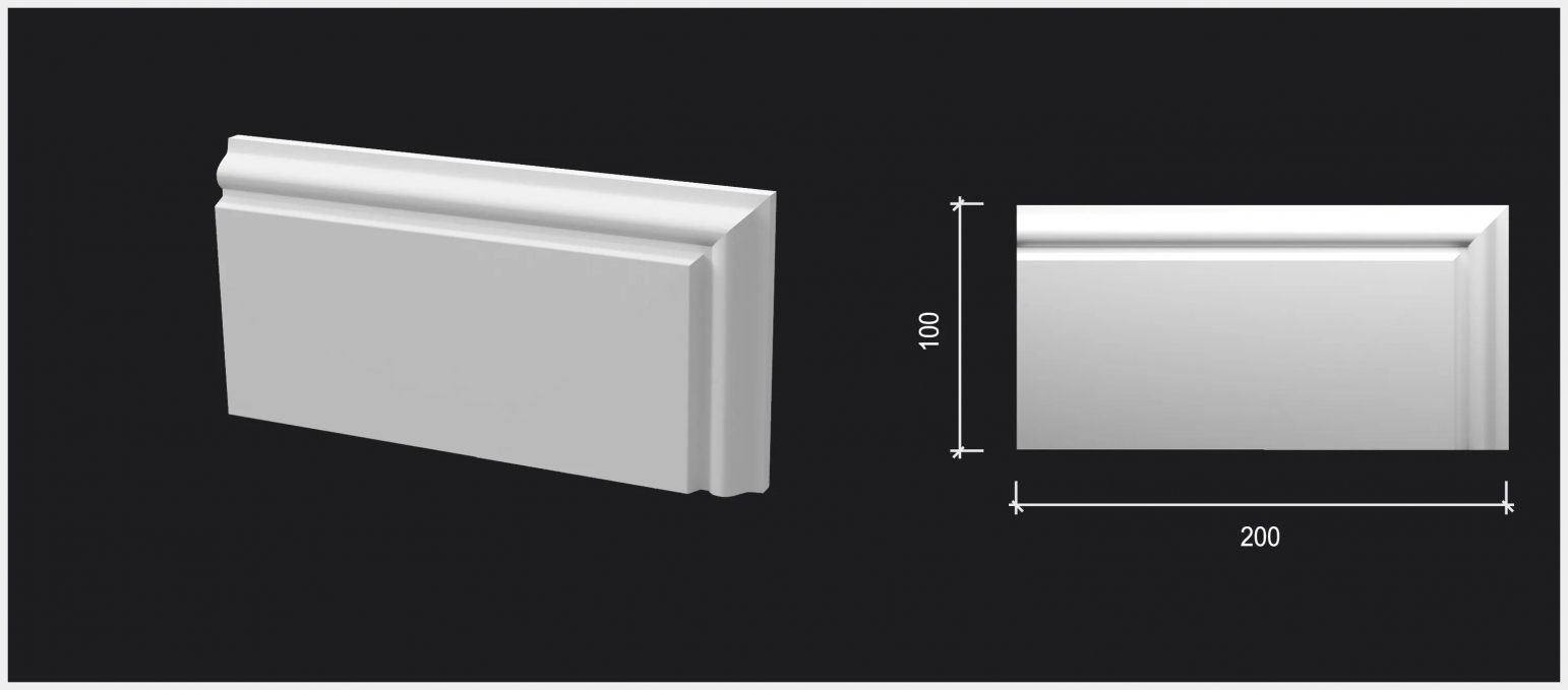 Комплектующий элемент Decor-Dizayn DD701/U4 для плинтуса - конверт в пол влево Комплектующий элемент Decor-Dizayn DD701/U4 для плинтуса - конверт в пол влево