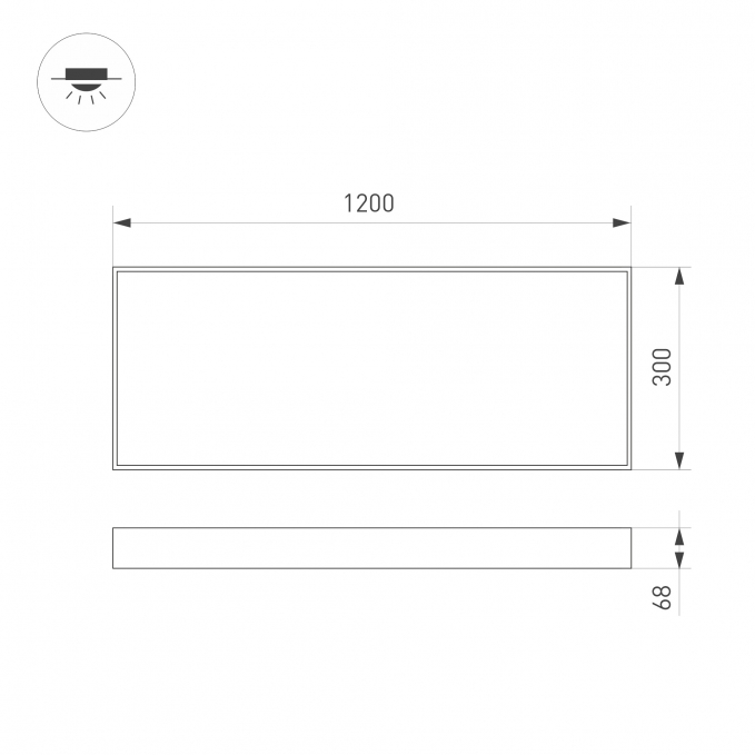 Светильник IM-EMERGENCY-1.5H-S300x1200-45W Warm3000 (WH, 120 deg, 230V), Arlight, 034938, изображение 4 Светильник IM-EMERGENCY-1.5H-S300x1200-45W Warm3000 (WH, 120 deg, 230V), Arlight, 034938, изображение 4