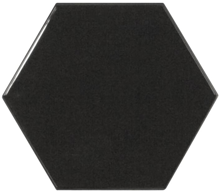 Настенная плитка Equipe Scale Hexagon Black 10.7x12.4, 21915